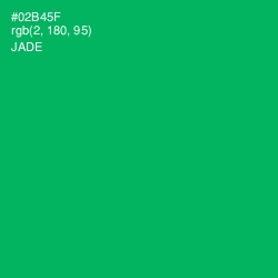 #02B45F - Jade Color Image