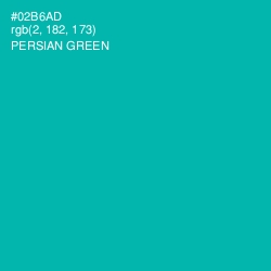 #02B6AD - Persian Green Color Image