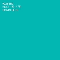 #02B6B2 - Bondi Blue Color Image