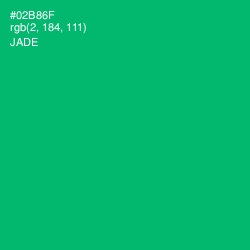 #02B86F - Jade Color Image