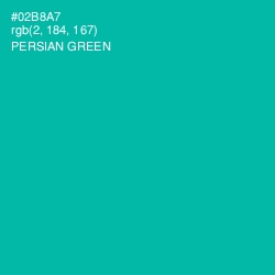 #02B8A7 - Persian Green Color Image