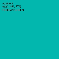 #02B8AE - Persian Green Color Image