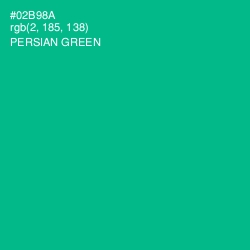 #02B98A - Persian Green Color Image