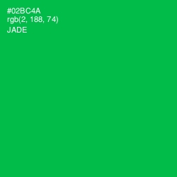 #02BC4A - Jade Color Image