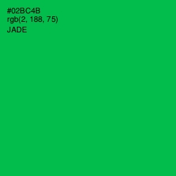 #02BC4B - Jade Color Image