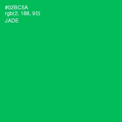 #02BC5A - Jade Color Image