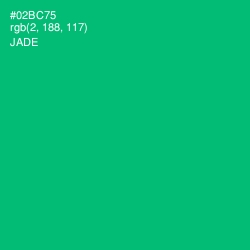 #02BC75 - Jade Color Image