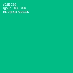 #02BC86 - Persian Green Color Image