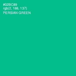 #02BC89 - Persian Green Color Image