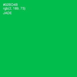 #02BD4B - Jade Color Image
