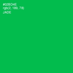 #02BD4E - Jade Color Image