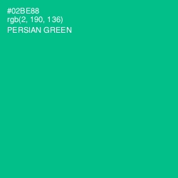 #02BE88 - Persian Green Color Image