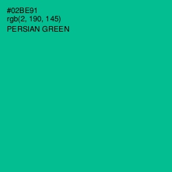 #02BE91 - Persian Green Color Image