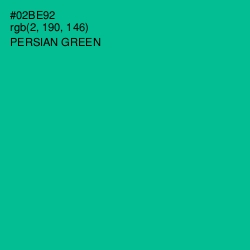 #02BE92 - Persian Green Color Image