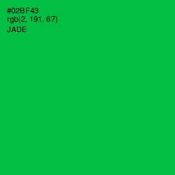 #02BF43 - Jade Color Image