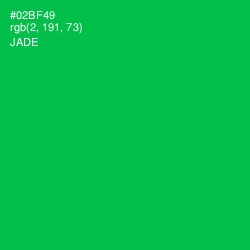 #02BF49 - Jade Color Image