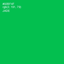 #02BF4F - Jade Color Image