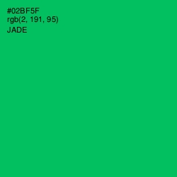 #02BF5F - Jade Color Image