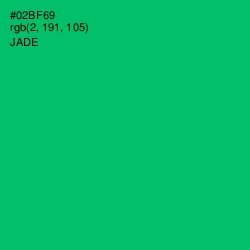 #02BF69 - Jade Color Image