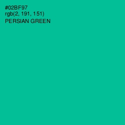 #02BF97 - Persian Green Color Image