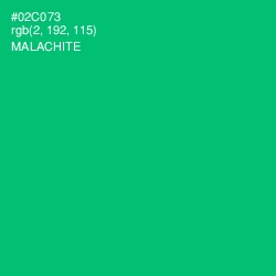 #02C073 - Malachite Color Image