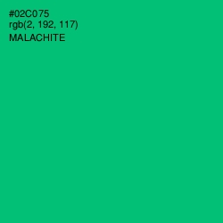 #02C075 - Malachite Color Image