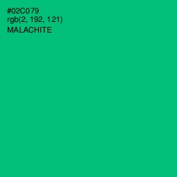 #02C079 - Malachite Color Image