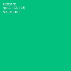 #02C07D - Malachite Color Image