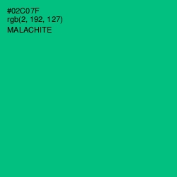 #02C07F - Malachite Color Image