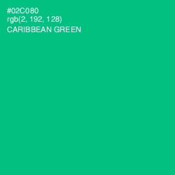 #02C080 - Caribbean Green Color Image