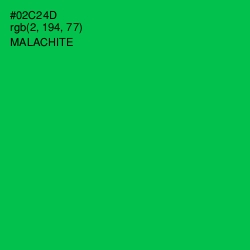 #02C24D - Malachite Color Image