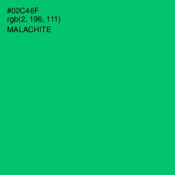 #02C46F - Malachite Color Image