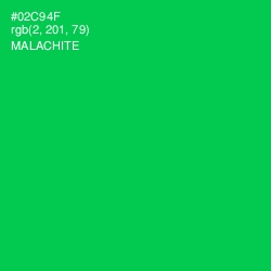 #02C94F - Malachite Color Image