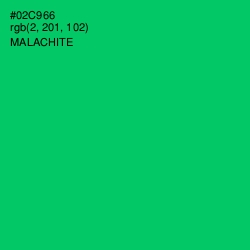 #02C966 - Malachite Color Image