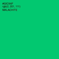 #02C96F - Malachite Color Image