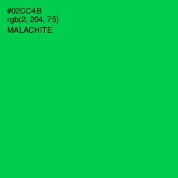 #02CC4B - Malachite Color Image