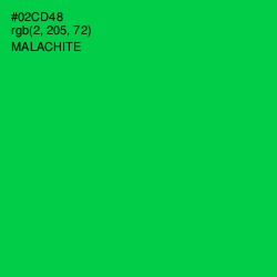 #02CD48 - Malachite Color Image