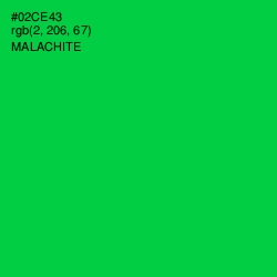#02CE43 - Malachite Color Image