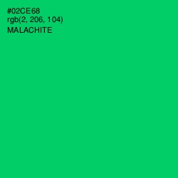 #02CE68 - Malachite Color Image