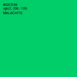 #02CE69 - Malachite Color Image