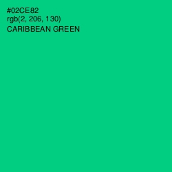 #02CE82 - Caribbean Green Color Image