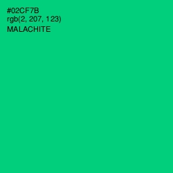 #02CF7B - Malachite Color Image