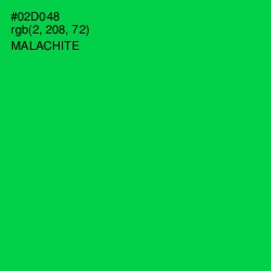 #02D048 - Malachite Color Image