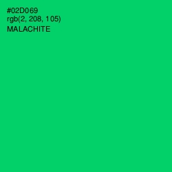 #02D069 - Malachite Color Image