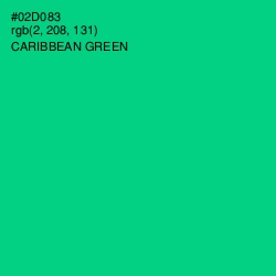 #02D083 - Caribbean Green Color Image