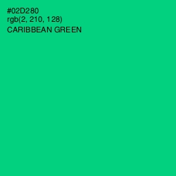 #02D280 - Caribbean Green Color Image