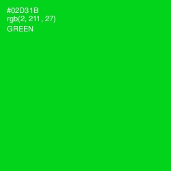 #02D31B - Green Color Image