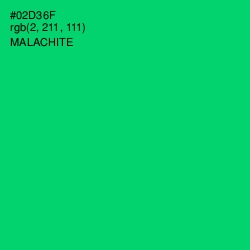 #02D36F - Malachite Color Image