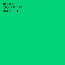 #02D377 - Malachite Color Image