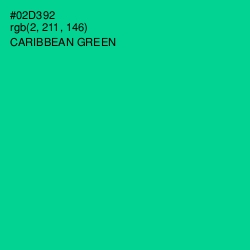 #02D392 - Caribbean Green Color Image